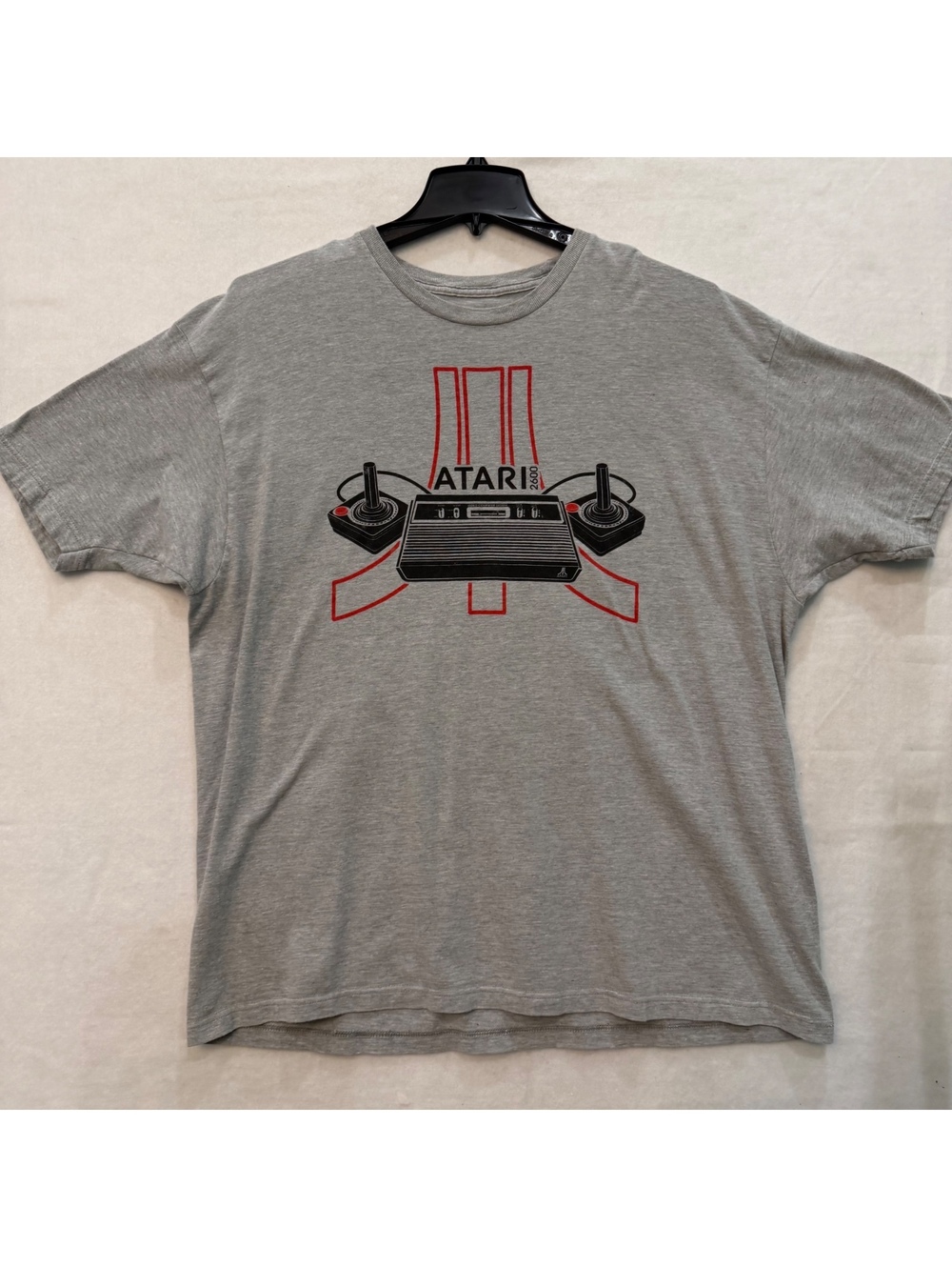 Atari Gray T-Shirt Ripple Junction Size 2XL Short Sleeve Tee Gaming Retro